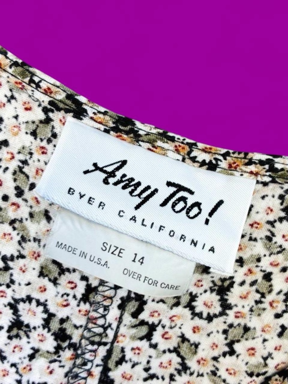 Vintage Amy Too! Girls SZ (14) Floral Collar Coquette Romper - Picture 7 of 8
